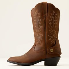 Heritage R Toe EZ Zip Western Boot Women - DISTRESSED BROWN