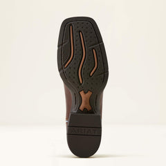 Round Up Filly Wide Square Toe Western Boot Women - OILED TEAK/LOYAL BLUE
