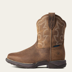 Anthem Shortie II Waterproof Square Toe Western Boot Women - DISTRESSED BROWN