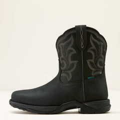 Anthem Shortie II Waterproof Square Toe Western Boot Women - BEAR BLACK