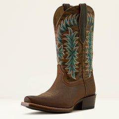 Beaumont K Toe Western Boot Women - SASSY BROWN/GILDED TIGER PRINT