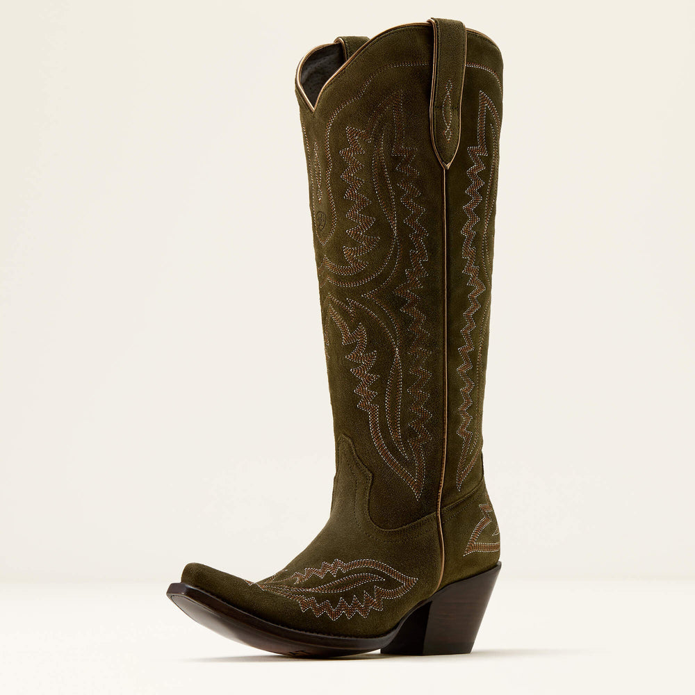 Casanova X Toe Western Boot Women - SOFT OLIVE SUEDE