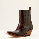 Jade X Toe Western Boot Women - LUXE ESPRESSO CROC PRINT