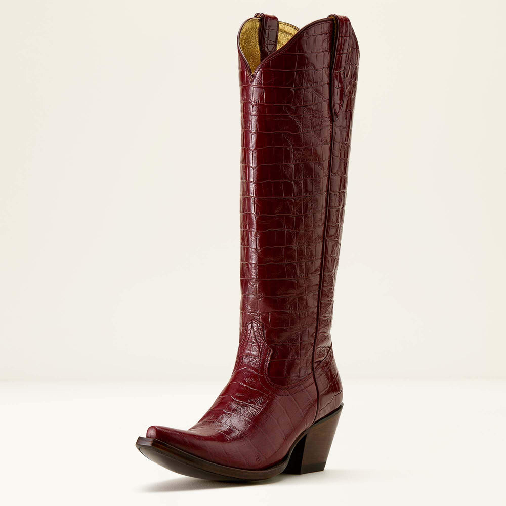 Casanova X Toe Western Boot Women - LUXE DUBONNET CROC PRINT