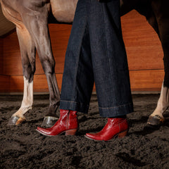 Casanova X Toe Western Boot Women - LUXE DUBONNET CROC PRINT