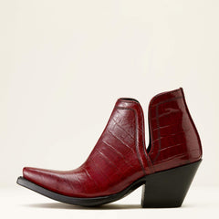 Dixon X Toe Western Boot Women - LUXE DUBONNET CROC PRINT