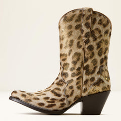 Julietta J Toe Western Boot Women - GILDED LEOPARD HAIR ON