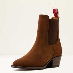 Bench Made Eleanor Almond Toe Chelsea Boot Women - CHESTNUT SUEDE