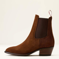 Bench Made Eleanor Almond Toe Chelsea Boot Women - CHESTNUT SUEDE