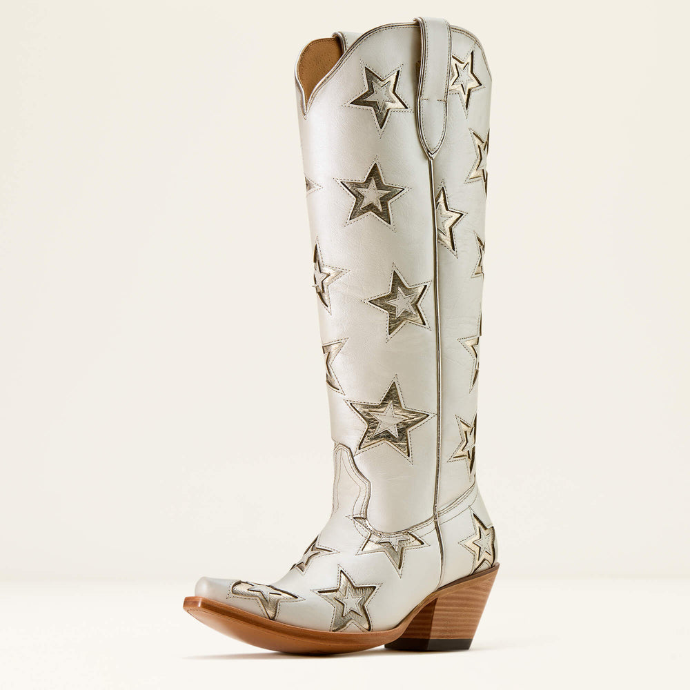 Casanova Star X Toe Western Boot Women - IVORY PEARL