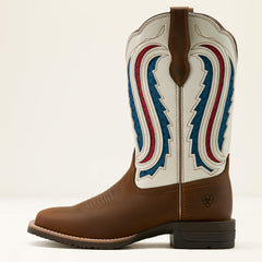 Hybrid Ranchwork VentTEK 360 Western Boot Women - DISTRESSED BROWN/CREMA