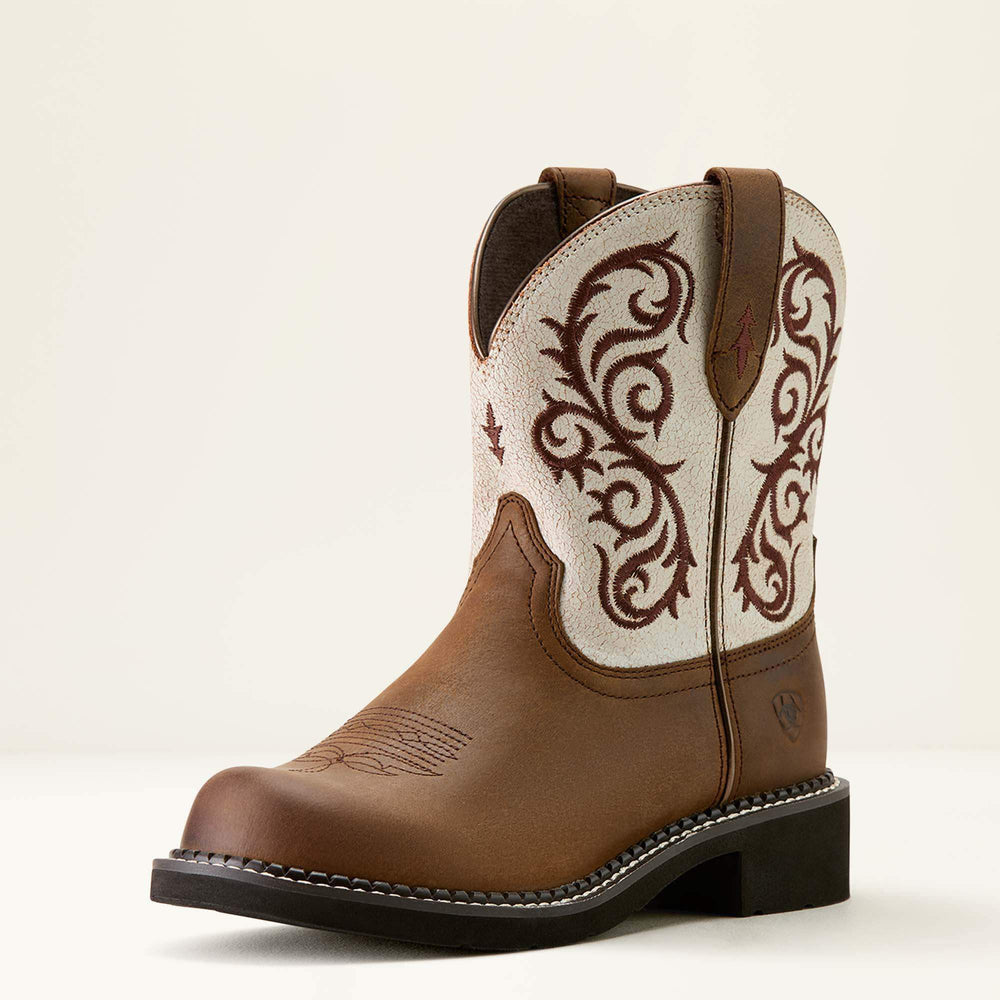 Fatbaby Heritage Lilah Western Boot Women - CHOCOLATE CHIP/DISTRESSED IVORY
