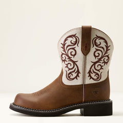 Fatbaby Heritage Lilah Western Boot Women - CHOCOLATE CHIP/DISTRESSED IVORY