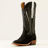 Futurity Limited Western Boot Women - BLACK ROUGHOUT/INK WELL