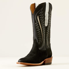 Futurity Limited Western Boot Women - BLACK ROUGHOUT/INK WELL