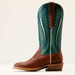 Futurity Limited Western Boot Women - UMBER RUST/TURQUOISE NIGHTS