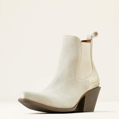 Bradley Western Boot Women - CLOUD WHITE SUEDE/EMBOSSED PEARL