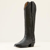 Heritage R Toe Tall Stretchfit Western Boot Women - BLACK DEERTAN