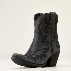 Chandler X Toe Western Boot Women - NATURALLY DISTRESSED BLACK