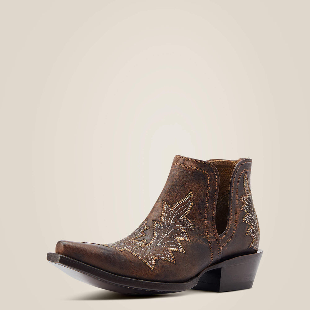 Dixon Low Heel Western Boot Women - RHINO TAN