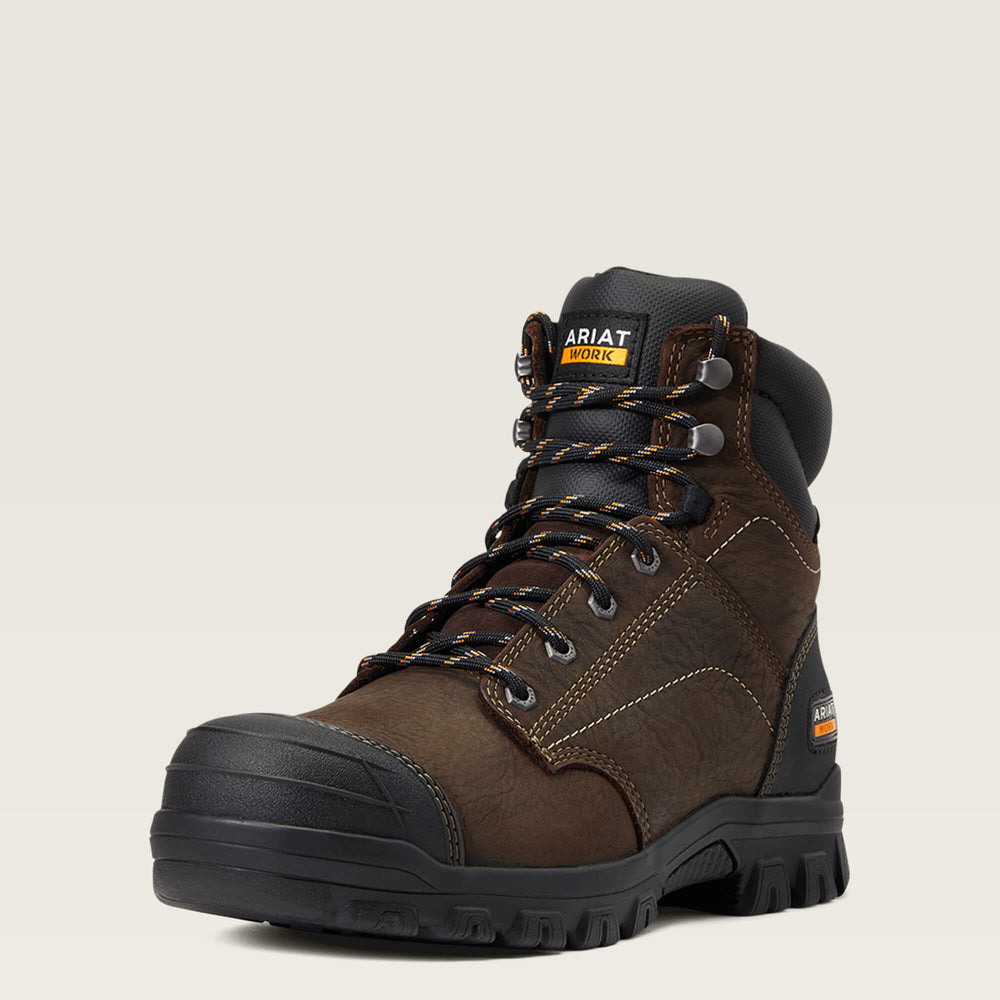 Treadfast 6" Waterproof Steel Toe Work Boot Women - DARK BROWN