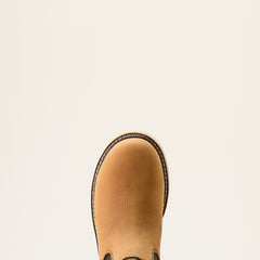 Rebar Wedge Chelsea Waterproof Work Boot Women - ANTIQUE BROWN