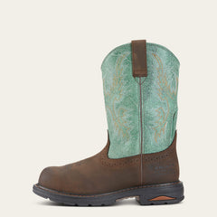 Tracey Waterproof Composite Toe Work Boot Women - OILY DISTRESSED BROWN