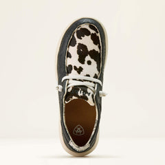 Hilo Shoe Women - BLACK FLORAL EMBOSS/BLACK AND WHITE HAIR ON