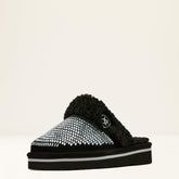 Jackie Square Toe Stack Slipper Women - BLACK