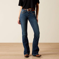 R.E.A.L. Mid Rise Stretch Entwined Festival Boot Cut Jean Women - FESTIVAL BLUE