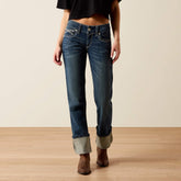 R.E.A.L. Mid Rise Stretch Ivy Stackable Straight Leg Jean Women - DRESDEN