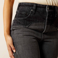 Ultra High Rise Cheyenne Yoke Tomboy Boot Cut Jean Women - BLACK