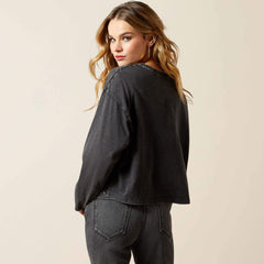 Hesperia T-Shirt Women - BLACK MINERAL WASH