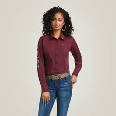 Team Kirby Stretch Shirt Women - ZINFANDEL
