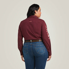 Team Kirby Stretch Shirt Women - ZINFANDEL