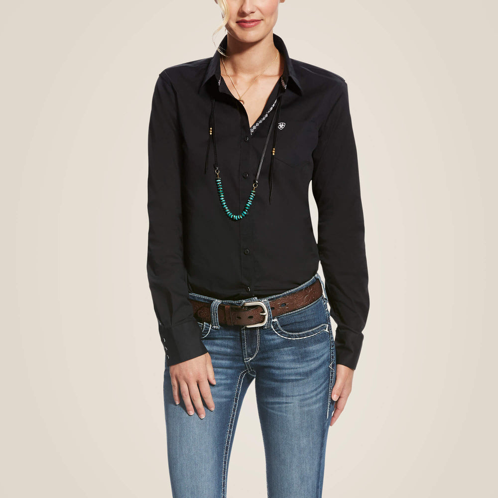 Kirby Stretch Shirt Women - BLACK