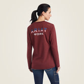 Rebar Workman USA Logo T-Shirt Women - PORT