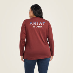 Rebar Workman USA Logo T-Shirt Women - PORT