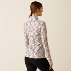 Lowell 3.0 1/4 Zip Baselayer Women - LEAFY PRINT