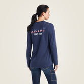 Rebar Workman USA Logo T-Shirt Women - MOOD INDIGO