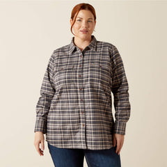 Rebar Flannel DuraStretch Work Shirt Women - CHARCOAL GREY