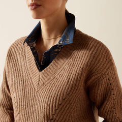Blaydon Sweater Women - WOODSMOKE HEATHER