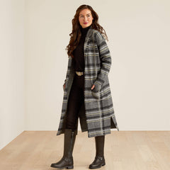 Ballston Cardigan Women - CHARCOAL PLAID