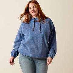 Essential Hoodie Women - BLUE HEATHER