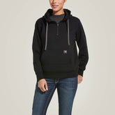 Rebar Skill Set 1/2 Zip Hoodie Women - BLACK
