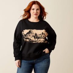 Outlaw Oversized Sweatshirt Women - BLACK