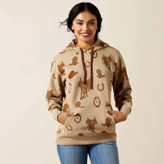 Ariat Logo 2.0 Hoodie Women - SAVANNAH TAN HEATHER
