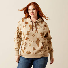 Ariat Logo 2.0 Hoodie Women - SAVANNAH TAN HEATHER