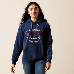 Ariat Emblem Hoodie Women - DRESS BLUES