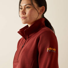 Rebar Traverse Funnel Neck Sweatshirt Women - MADDER BROWN